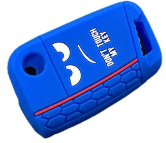 CSHU Porte-clés de Voiture pour Hommes, Porte-clés, Ajustement pour Volkswagen Golf 7 mk7 Seat Ibiza Leon FR 2 Altea Aztec Skoda Octavia, Bleu