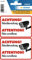 HERMA 15474 Videoüberwachung Aufkleber wetterfest, 2 Stück, 85 x 55 mm, selbstklebend, groß, videoüberwacht Etiketten Schild aus langlebiger Folie für Außen- und Innenbereich, weiß