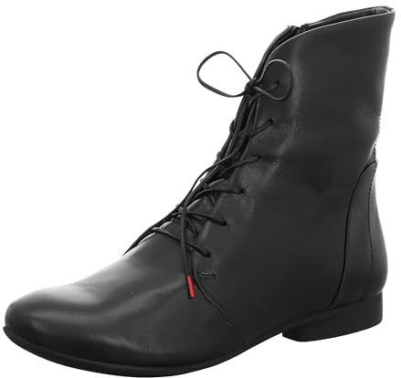 Think! Damen Guad2 Chromfrei Gegerbte Leicht Gefütterte Stiefelette, 0020 Schwarz Kombi, 38.5 EU