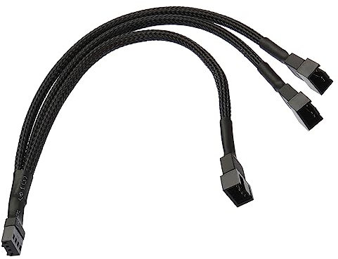 sourcing map PWM Lüfterverteiler Kabel 10.6 4 Pin Buchsen zu 3 Pin Stecker PC Lüfter Hülse Leistung Verlängerung Kabel Adapter 1 bis 3 Konverter für Computer