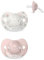 Suavinex Confezione da 2 Ciucci con Tettina Simmetrica in Silicone SX Pro, per Bambini 0-6 Mesi, Ciuccio Neonato, con Tettinalla più Piatta e Flessibile, Walk in the Park Rosa