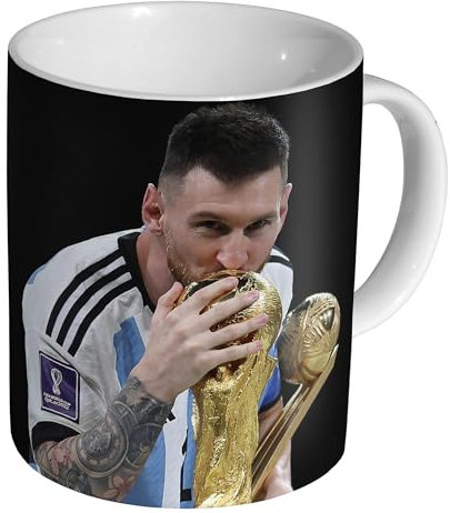 Glades Lionel Messi Argentinien Kuss Weltmeisterschaft Trophäe, Keramik, 325 ml