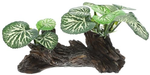 minkissy Piante Artificiali Per Terrario e Acquario Decorazione Per Rettili Simulazione Realistica Per Habitat Naturale Adatta Tartarughe e Pesci Design e Dettagliato