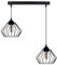 KAR LIGHTING Pendelleuchte 2-flammig aus Metall in Schwarz, höhenverstellbar | E27 Fassung | LED geeignet | Hängelampe für Wohnzimmer, Esszimmer, Küche, Büro oder Schlafzimmer