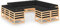 QJBSAVVA 12-TLG. Garten-Lounge-Set, Balkonstühle Garten Sitzgruppe Loungemöbel Terrasse Garten Essgruppe Geeignet für Balkon Garten Wenig Platz Außen mit Kissen Massivholz Kiefer