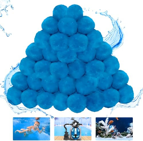 linyingdian Bola de Filtro de Piscina, Bola de Filtro de 700 g en Lugar de Tanque de Filtro de Arena de 25 kg, Adecuada para Filtro de Piscina, Bola de Filtro Reutilizable (Azul 1500g)