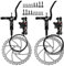 AOPUTTRIVER Hydraulische Bremsen Set 2 Kolben, MTB Vordere Hintere Leitung Ziehen Bremssattel, 160 mm Rotor Fahrrad Scheibenbremse Fahrrad Set für Mountainbike E-Bike Rennradfahren