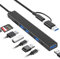 Hub USB C 8 in 1 USB 3.0 con lettore di schede SD, estensore USB VIENON con USB 3.0/USB 2.0, USB-C e lettore di schede di memoria SD/Micro SD, adattatore da USB C a USB per laptop, MacBook, iPad Pro,