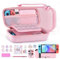 innoAura Custodia Switch 2 per Console NS Switch 2 (2025), Set Portatile di Accessori per Switch 2 con 9 Slot per Schede di Gioco, Custodia Rigida per Switch 2 per Viaggio e Conservarlo (Rosa)
