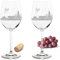Gravur-Max Leonardo Weinglas mit Gravur 2er-Set Skyline Mainz mit einer hochwertigen 360° Gravur Ihrer Stadt Leonardo Daily Rotweinglas 460ml