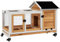 PawHut Clapier Cage à Lapins rongeurs sur roulettes 2 Portes verrouillables tiroir à déjection - dim. 108L x 58l x 73,5H cm - Bois Jaune