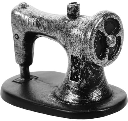 WEKAMOS Vintage Miniatur Nähmaschine Für Puppenhaus Nostalgisches Dekorationsstück Realistische Nähmaschine Für Mikro-landschaften Und Puppenhausmöbel Sammlerstück Und