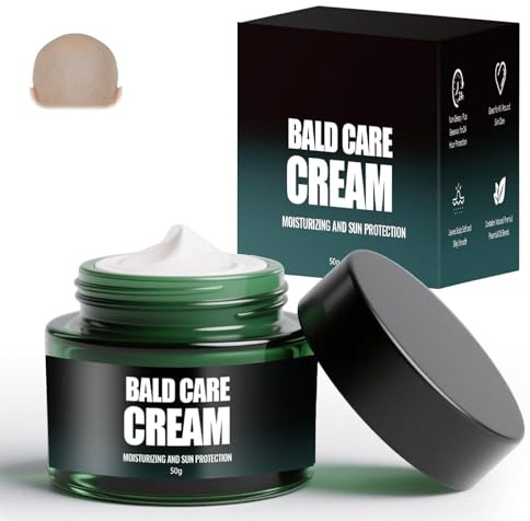Crema para el Cuidado del Cuero Cabelludo,Crema Para La Calvicie Natural,Hidratante y Nutritiva Adecuado para Cabeza Calva,Después del Afeitado 50g