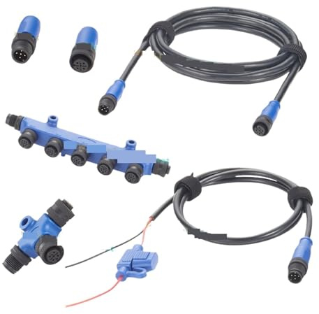 NMEA 2000 N2K Starter Kit Grade Drop Cable 5 Way T-Splitter Tees Terminators Power Cable