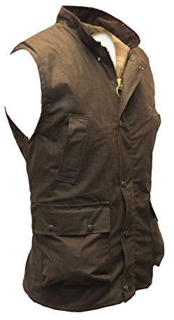 Walker & Hawkes - Gilet da uomo in cera Marrone