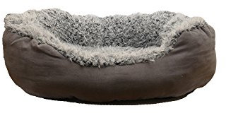 Rosewood Grey Lion Oval Dog Bed, Small, 47 x 47cm