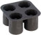 infactory Eisformen: Silikon-Eisglasform für 4 EIS-Gläser (Schnapsgläser, Eiswürfel-Schnapsglas, Schokolade)