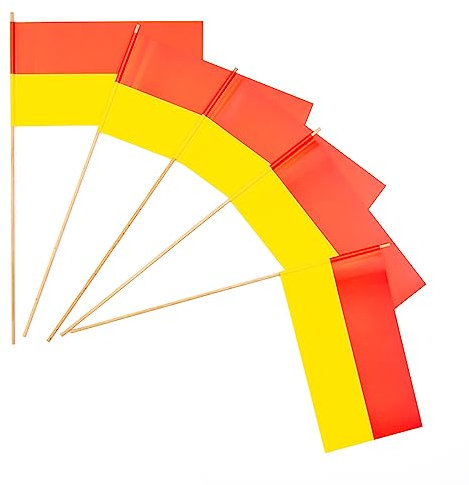 Everflag Papierfähnchen: rot-gelb 50er Packung