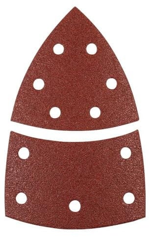 kwb Triangolo di levigatura per levigatrici Delta e Multi - per metallo, legno, vernice ecc., per Bosch-PSM , 100 x 62, 93 mm grana K-60, K-120, K180, 4 pezzi ciascuno, confezione economica (12 pezzi)