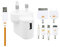 JUICE Multi-Connector Mains Charger Suitable for Mobiles with Micro USB, Mini USB, Nokia, Sony Ericsson & Apple 30 PIN, 1A Power