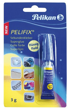 Pelikan 340067 Sekundenkleber, flüssig, schnelltrocknend, 3 g, glasklar