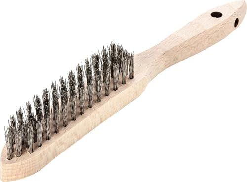 Lessmann 104641EZ Drahtbürsten V2A gewellt, 4 reihig