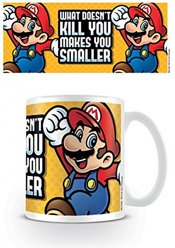 Super Mario Makes You Smaller, Super Mario Bros. Taza Foto 9x8 cm