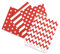 Frau WunderVoll® 100 PAPIERTÜTEN ROT, Sterne, Streifen, Punkte, Zacken 13 x 16,5 cm, 45 Gramm Papier, flach/Candy Bar, Hochzeit, Kindergeburtstag, Papiertütchen, Candybag, Tüten, Mitgebseltüten