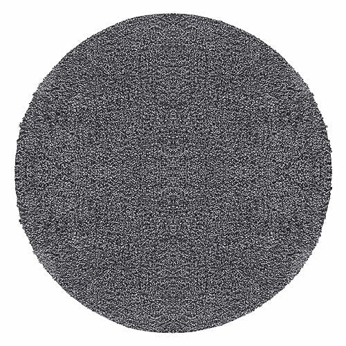 Teppium Moderner Hochflor Teppich Wohnzimmer 120 cm Rund Grau - Shaggy Flauschiger Teppich, Extra Weich, Pflegeleicht und Einfarbig - für Schlafzimmer, Küche und Esszimmer