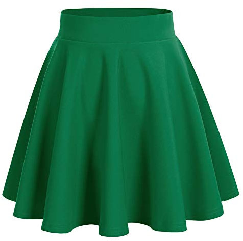 DRESSTELLS Falda Corta Mujer Falda Ballet Mujer Verano Sueltos Vestido Plisado Falda Verde Green S