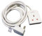 ShaniTech 1 Way Gang, 3M Metre Mains Extension Lead Cable, 13A Amps, Power Cord, White