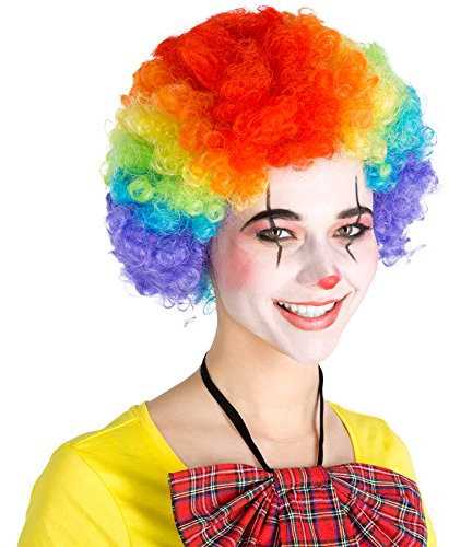 dressforfun Afro Perücke | Clown Hippie Popstar 80er 70er Jahre Karneval Fasching Clownperücke (Bunt | Nr. 300718)