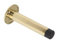 Quality Wall Mounted Skirting Door Stop With Face Fix Rose 80mm Projection ZAB09B (Polished Brass)