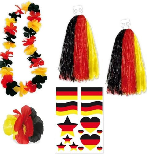 KarnevalsTeufel.de Fan Set, 5-TLG. Deutschland, EM, WM, Fußballparty, Germany, Fanartikel