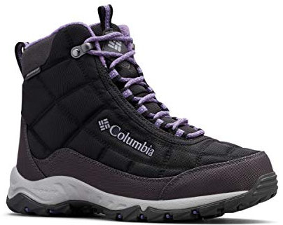 Columbia Firecamp Boot, Stivali da neve Donna, Black/Plum Purple 2023 , 37 EU