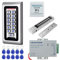 NN99 IP68 Waterproof RFID Access Control Keypad Outdoor + 280KG/600lbs Electric Magnetic Lock + Power Supply 10 Keys Gate Door Locks System
