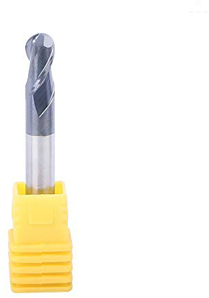 CNC Lathe Milling Cutter Ball Nose End Mill Drill Bit 2Flutes Tungsten Steel Endmill for Wood Aluminum, 6mm