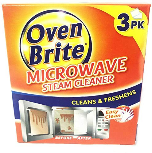 Four Brite Lot de 3 sachets de nettoyeurs vapeur pour micro-ondes