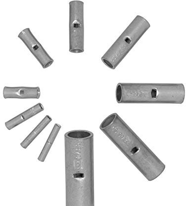 Stossverbinder unisoliert Pressverbinder blank Quetschverbinder Kabelverbinder (25 mm², 5 Stück)