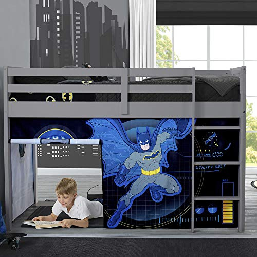 Delta Children Batman Loft Bed Zelt – Vorhang-Set für niedriges Doppelbett (Bett separat erhältlich)