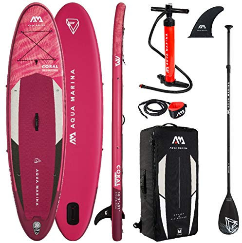 Aqua Marina Coral 10'2 SUP Board 2021 mit Alu Paddel und Leash