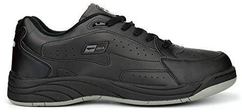 Mens Wide Fit Leather Coated Extra Large Trainers with Non Marking Sole Black Sizes 13-14 (E Fitting) 14 UK