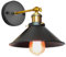 iDEGU Wandleuchte Industrielle Vintage Wandlampe Deckenleuchte Edison-Stil Metall Retro Lampe mit 180° Drehung E27 Fassung, 22 cm Lampenschirm (1 Stück, Schwarz)