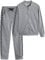 amropi Traingsanzug Damen Jogginganzug Kariert Pullover Lange Ärmel Top + Hose Sportanzug 2 Stück (Grau,3XL)
