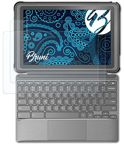 Bruni Protecteur d'écran compatible avec Asus Chromebook Detachable CZ1 CZ10000 Film Protecteur, cristal clair Écran protecteur (2X)
