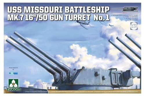 TAKOM TKO5015 5015 USS Missouri Mk.7 16inch/50 Geschützturm No.1 Maßstab 1:72 - Modellbau