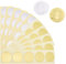 craspire 300 STÜCKE Blanko Zertifikatsaufkleber Gezackte Kante 45 mm/1.77 Zoll Durchmesser Glänzend Silber Und Golden Belohnungsaufkleber Prägeetiketten Für Prägestempel