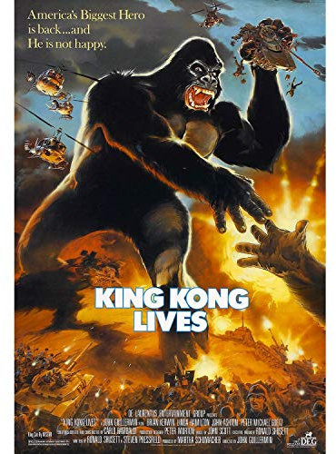 Poster, Vintage-Stil, Film, King Kong, Lives, Poster, altes Cinema Retro