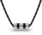 SERASAR Collier Homme Cuir Fermoir Acier Inoxydable | Minimaliste Solide pour Argent 60cm Bijoux Croix Chretienne Cordon