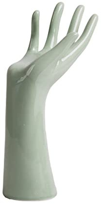 HAUCOZE Schmuckständer Hand Skulpturen Statue Modern Dekor Geschenk Keramik Grün 21cm